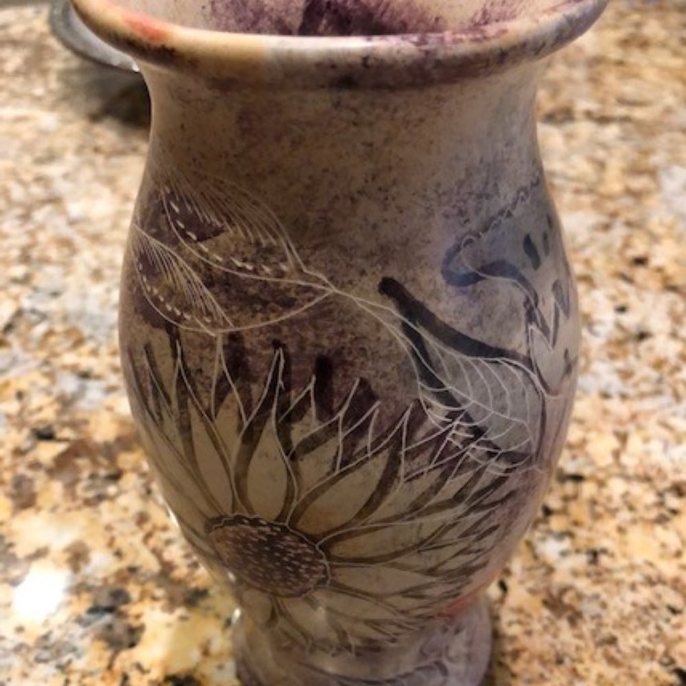 Sunflower Vase Decor Painted